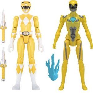 New Power Rangers Then and Now Yellow Ranger Two Pack Action Figures